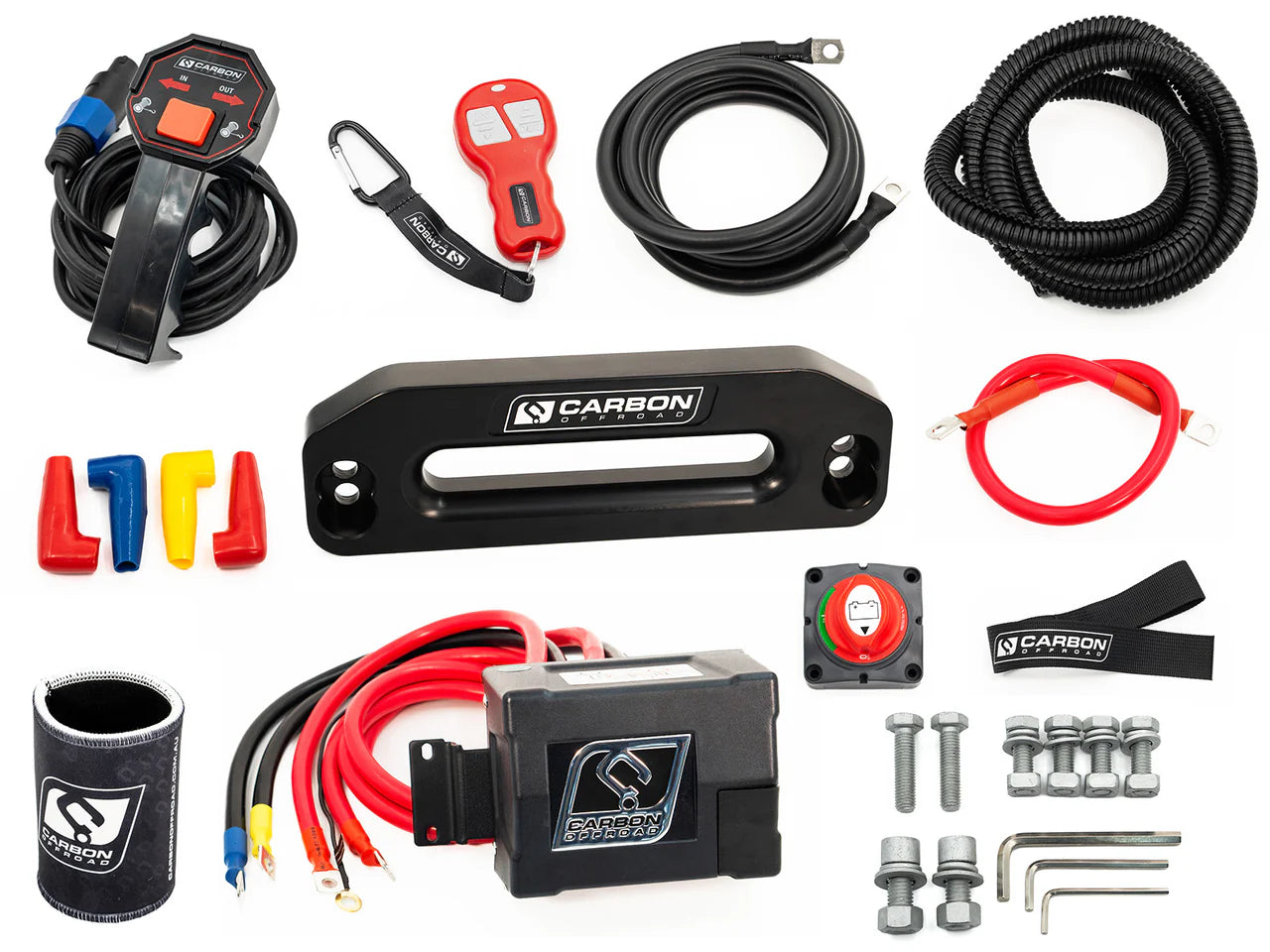 Carbon Offroad 12k 12000lb Electric 12v 4x4 Winch Version 3 - Now IP68 Waterproof 5 Year Australian Warranty Lightest 4x4 Winch (SUPPLIED AND FITTED IN STORE)