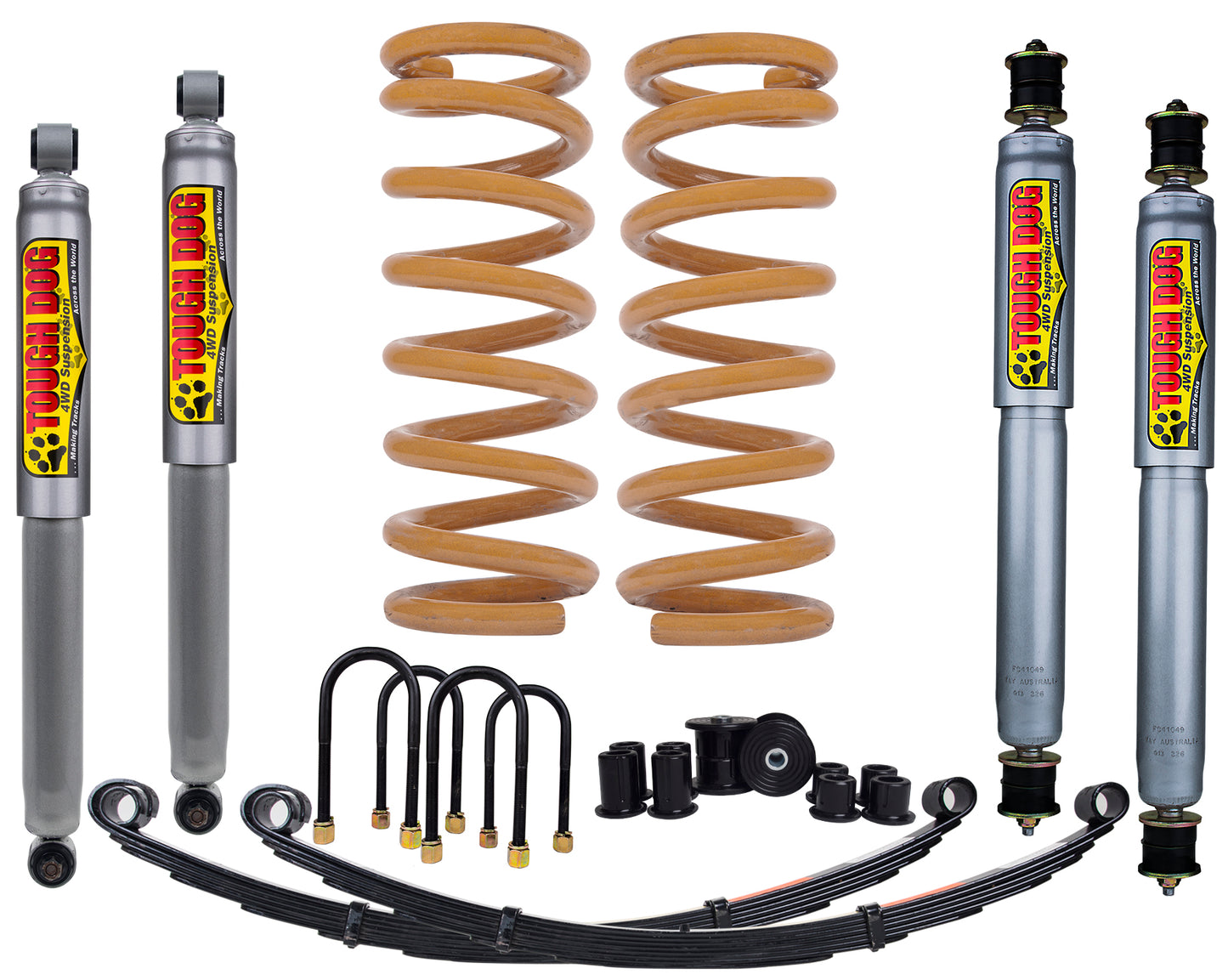 TOUGH DOG 2 INCH LIFT KIT SUPPLIED+FITTED PRICE SUIT 79 SERIES DUAL CAB