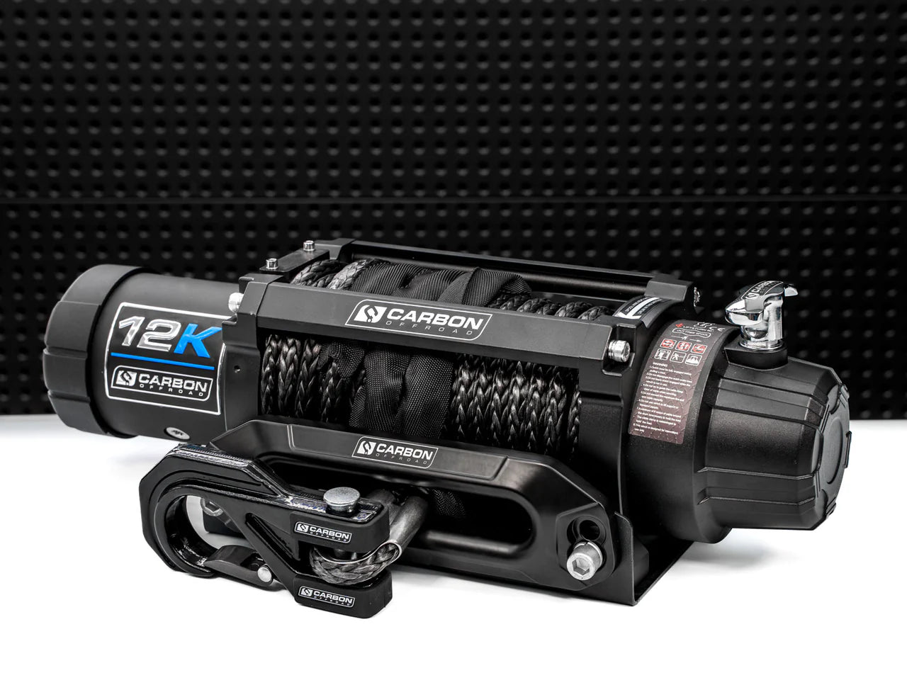 Carbon Offroad 12k 12000lb Electric 12v 4x4 Winch Version 3 - Now IP68 Waterproof 5 Year Australian Warranty Lightest 4x4 Winch (SUPPLIED AND FITTED IN STORE)