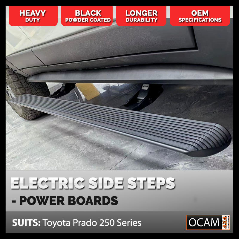 Power Boards Electric Side Steps for Toyota Land Cruiser Prado 250 Series, 2024-Current (SUPPLIED & FITTED IN STORE ONLY)
