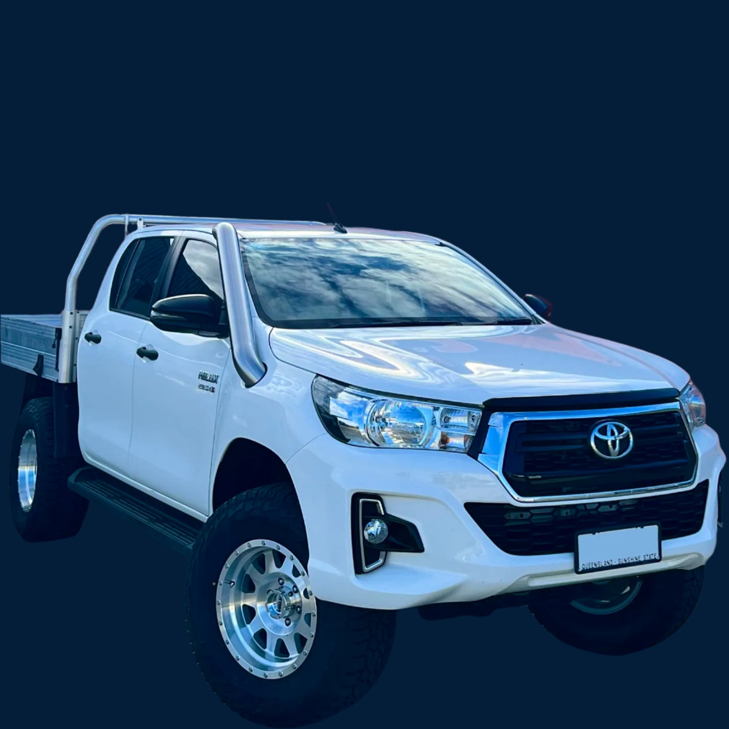Toyota Hilux N80 Snorkel AVAILABLE IN MATT BLACK, SATIN BLACK OR POLISHED (SUPPLIED & FITTED IN STORE ONLY)