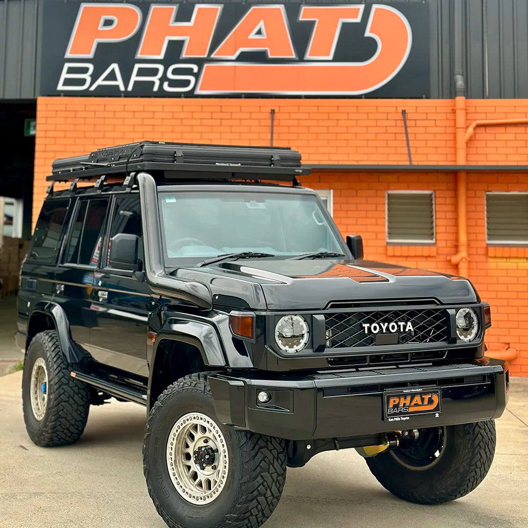 Toyota Landcruiser 79/76/78 Series 2024+ Facelift 5″ Snorkel AVAILABLE IN MATT BLACK, SATIN BLACK OR POLISHED (SUPPLIED & FITTED IN STORE ONLY)