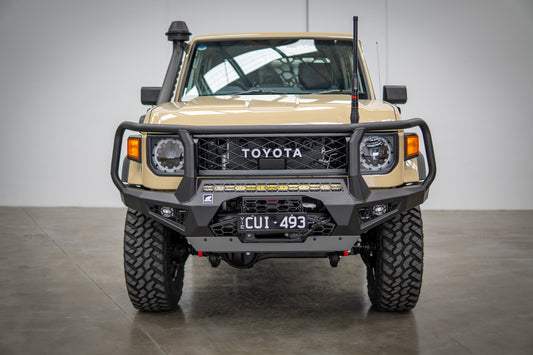 Toro Bull bar, Suitable for Toyota Land Cruiser (facelift) 76, 78, 79 Series, 2024 on (SUPPLIED & FITTED IN STORE ONLY)
