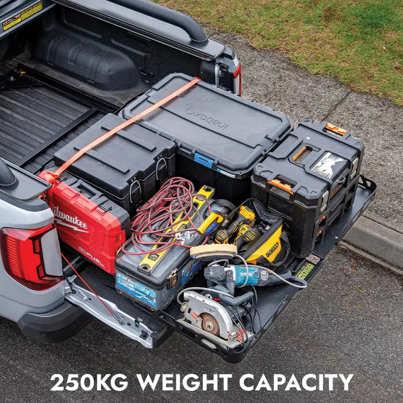 Tray Sliders Toyota Hilux SR5 N80/ GR WIDE BODY (A-Deck) (SUPPLIED & FITTED IN STORE ONLY)