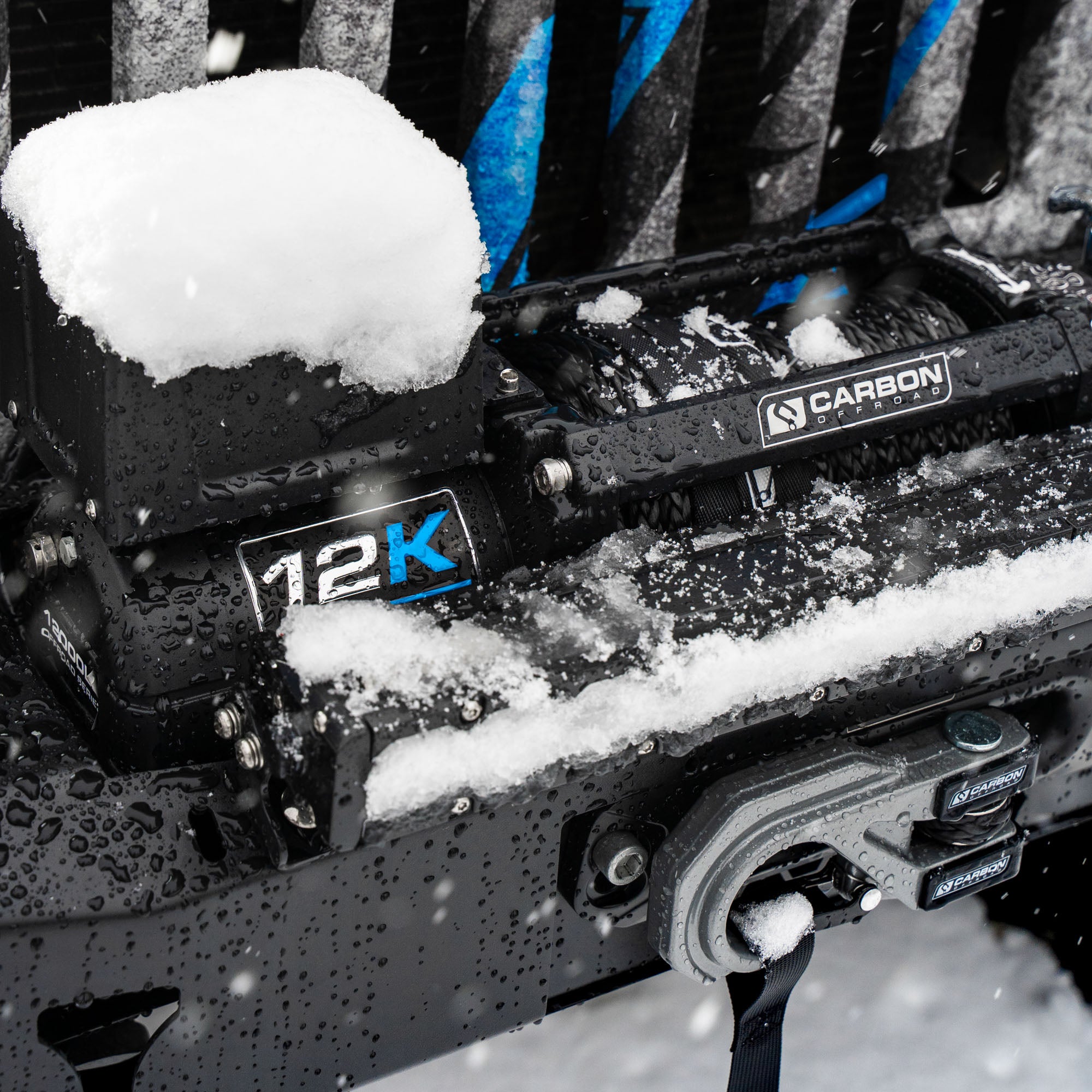 Carbon 12K - 12000lb Winch V3X with MegaPro Hook - Image 3