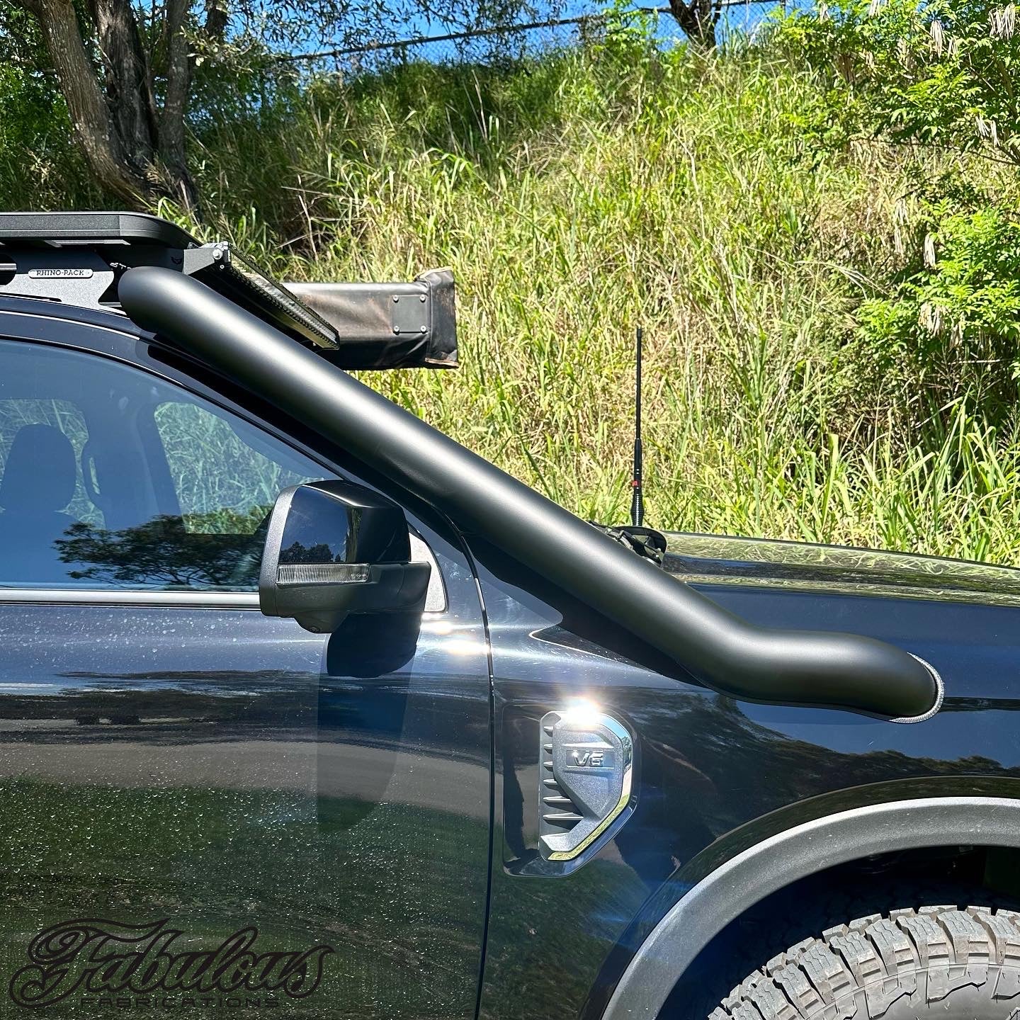 Ford Ranger Next Gen 4 Inch Stainless Snorkel and Alloy Washer Bottle Kit (Short & Mid Entry Available) - Image 5