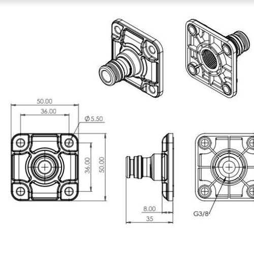 PAK Offroad Tub Tank Bulk head kit with Silicone Cap