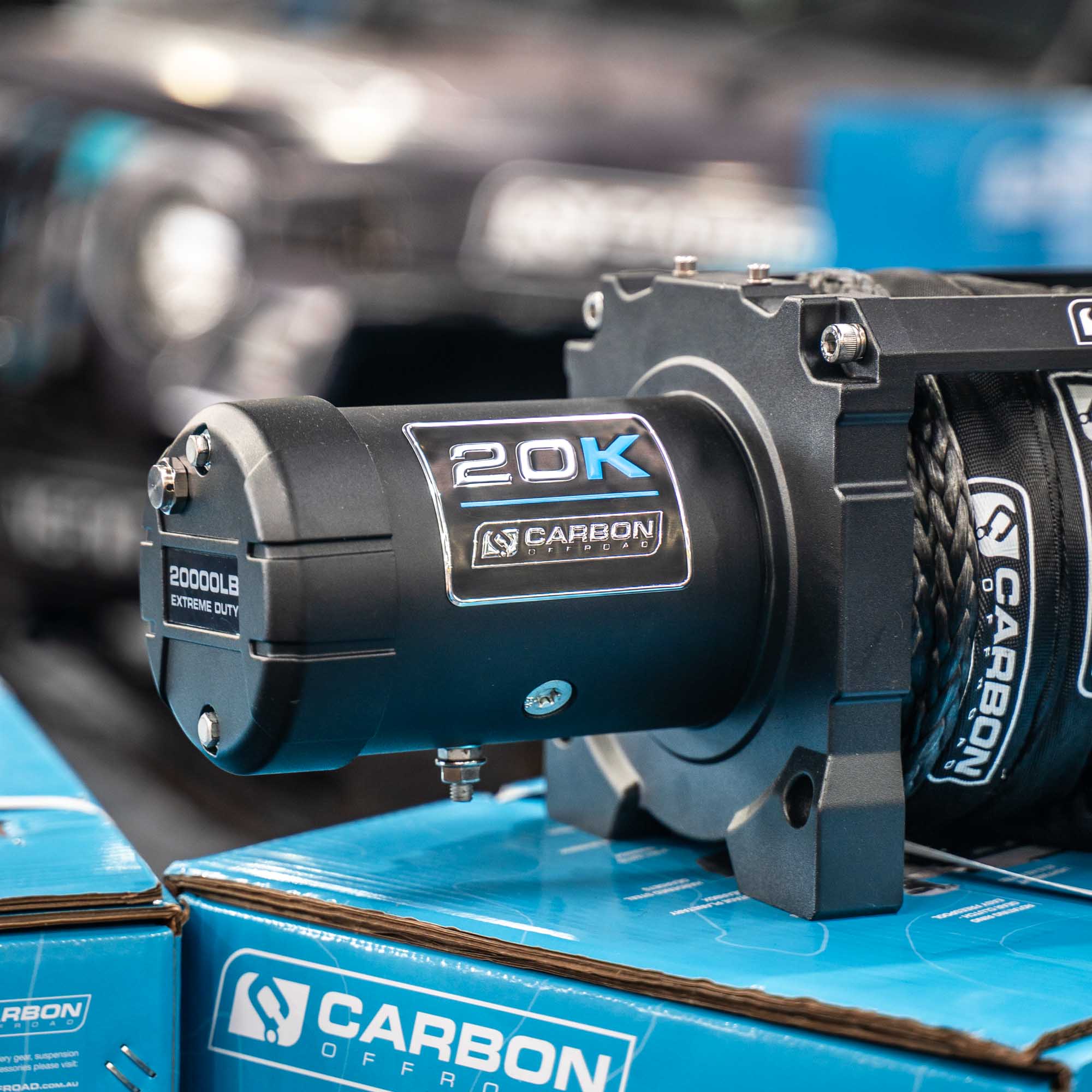Carbon Scout Pro - 20000lb Extreme Duty Truck Winch 24V - BYO Hook - Image 2