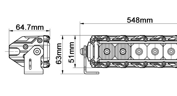 Stedi ST3K 21.5 INCH 20 LED SLIM LED LIGHT BAR