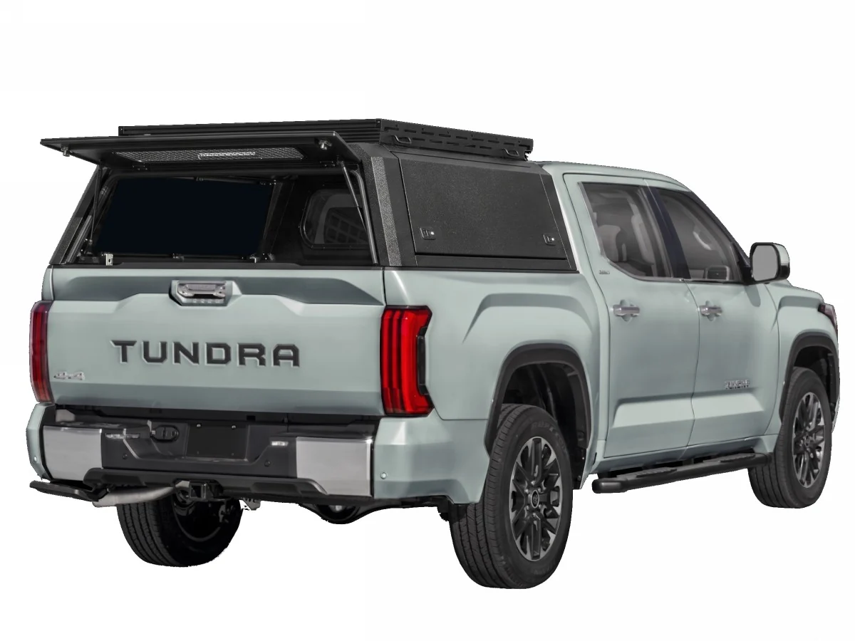 Toyota Tundra 5ft BLACK TITAN HYBRID CANOPY - Stainless Steel Alloy Modular - Image 2