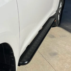 Toyota Prado 150 Series FLAT Rock Sliders / Side Steps - P/C Ally Checkerplate Tread